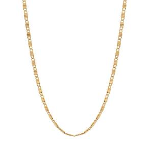 Cordão rommanel folheado ouro 18k piastrine 60cm