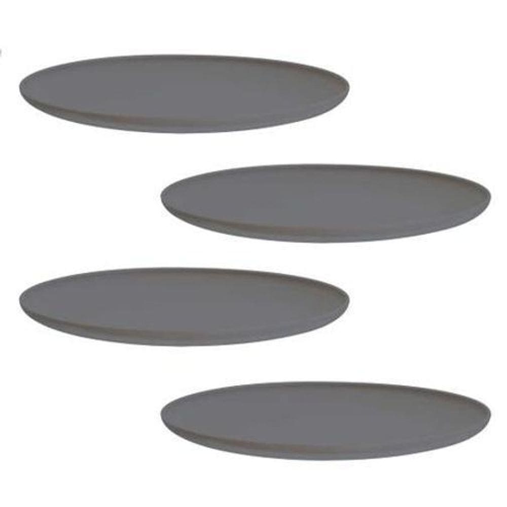 Cj C/04 Prato Sobremesa Plastico Cinza 9505009