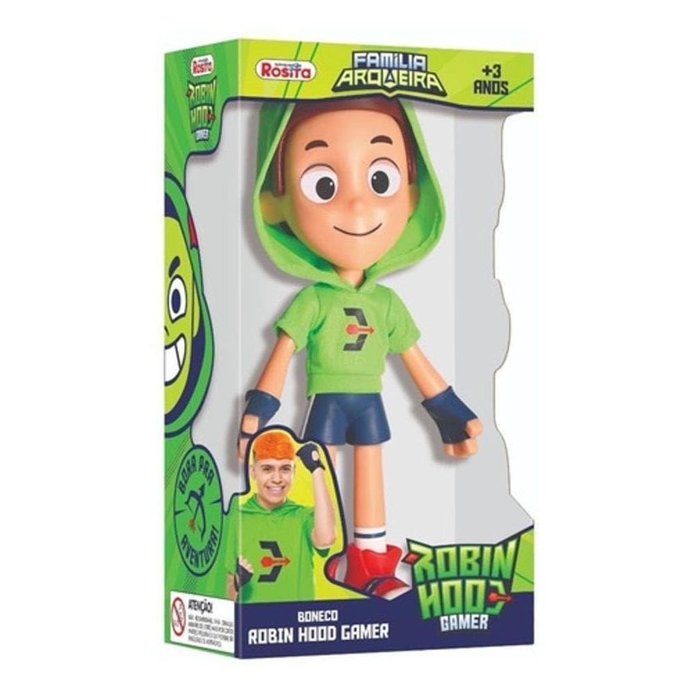 Boneco robin hood gamer youtube 26cm brinquedo