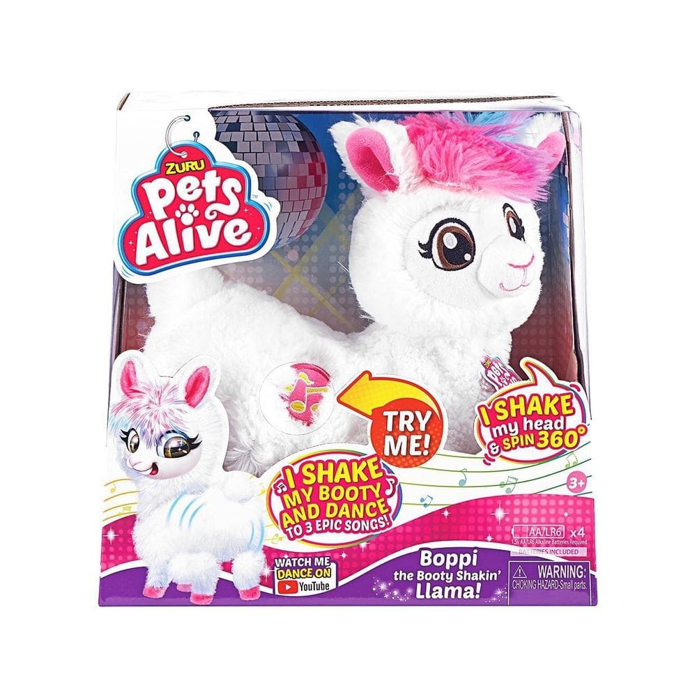 Pelúcia lhama do rebolado zuru pets alive boppi candide 1202