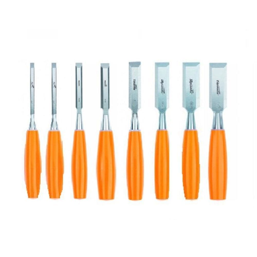 Kit formão para carpinteiro 8 peças - 6 a 38mm chanfrado