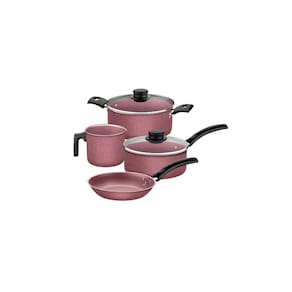 Jogo de Panelas Alumínio Antiaderente 4 Pc Rosa - Tramontina
