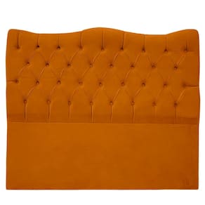 Cabeceira Casal 140cm Dunas Veludo Terracota - Montanaris Decor