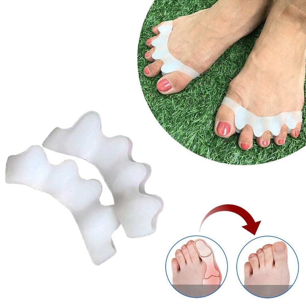 Par separador de silicone dedos pés calos joanete corretor