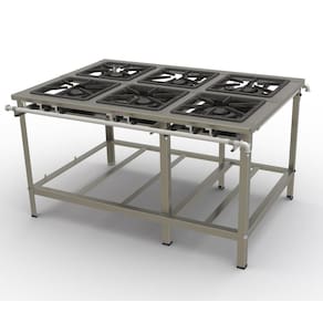 Fogão Progás Inox 6 Queimadores Duplos PMDINOX-600F