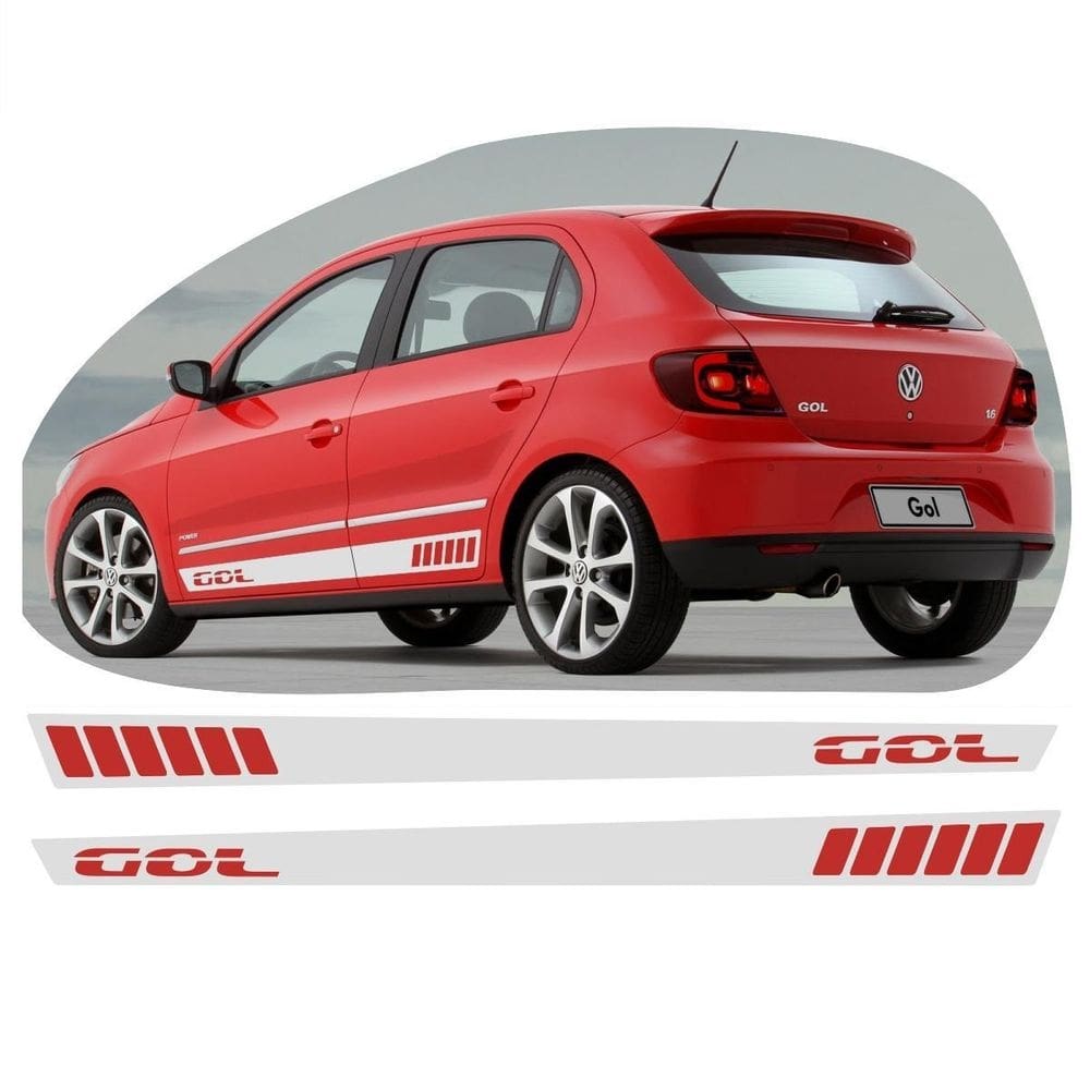 Faixa lateral para gol g5 g6 g7 adesivo gr9 colante tuning