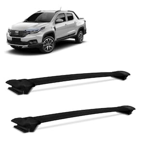 Rack de Teto Travessa Fiat Strada 2020 a 2023 Alumínio Preto