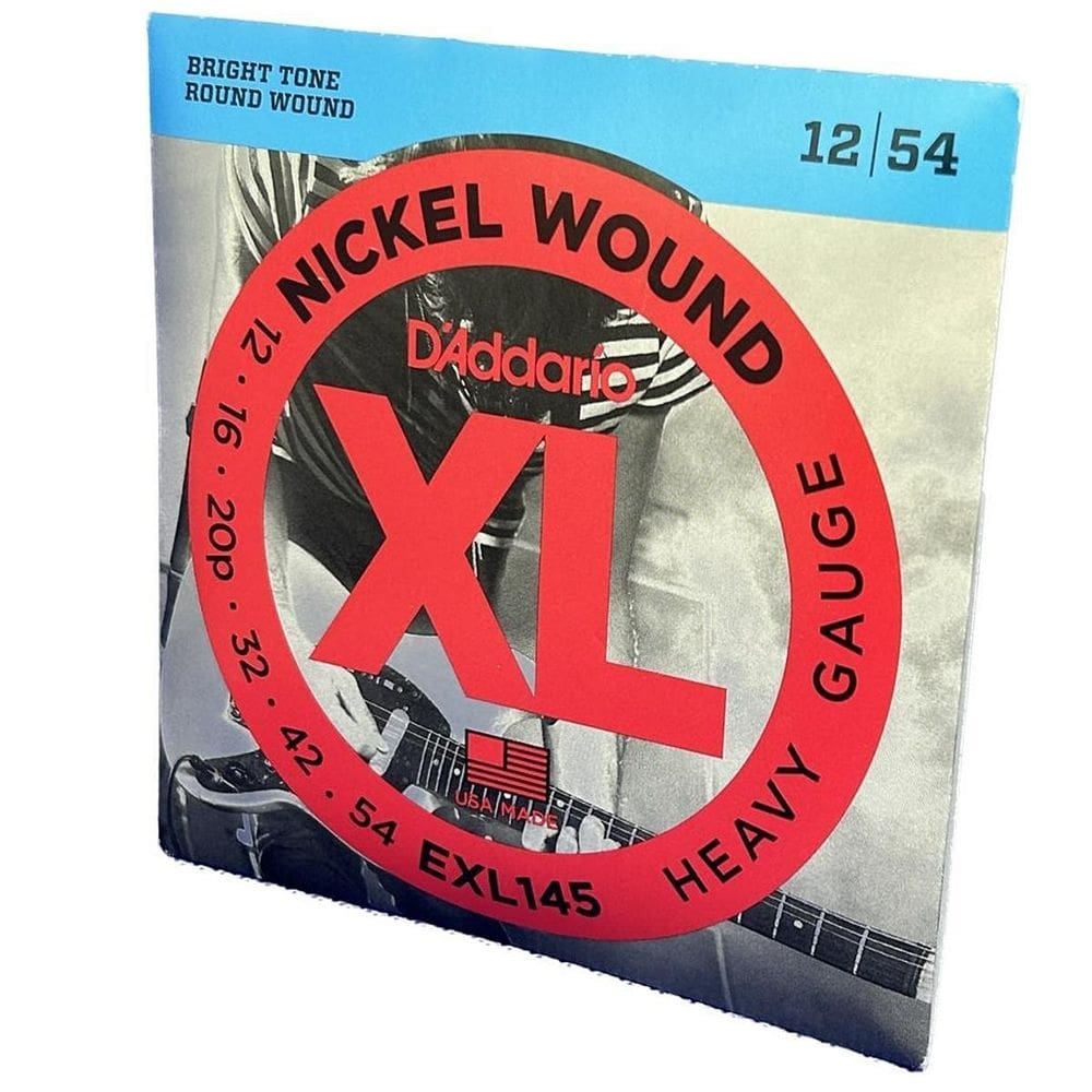 Encordoamento Guitarra 12-54 Exl145 D`Addario Nickel Wound