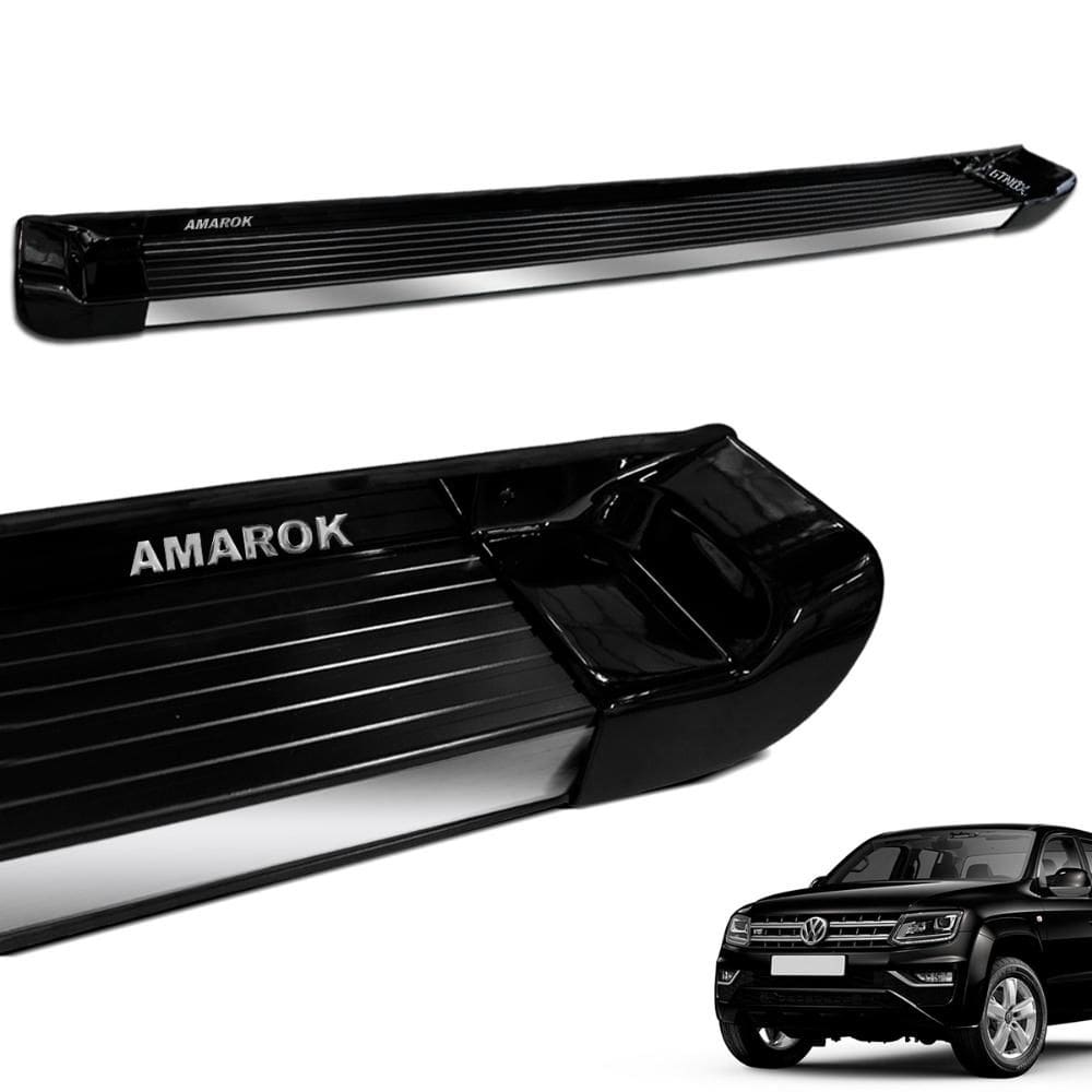 Estribo Lateral Amarok CD 2010 a 2023 Preto Mystic Personalizado