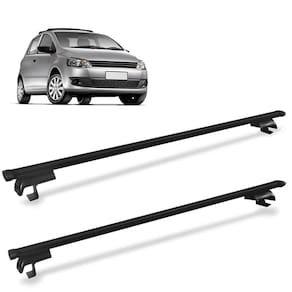 Rack De Teto Travessa Larga Universal 1,35m Aluminio Preto