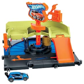 Pista hot-wheels city lava rápido no centro da cidade mattel