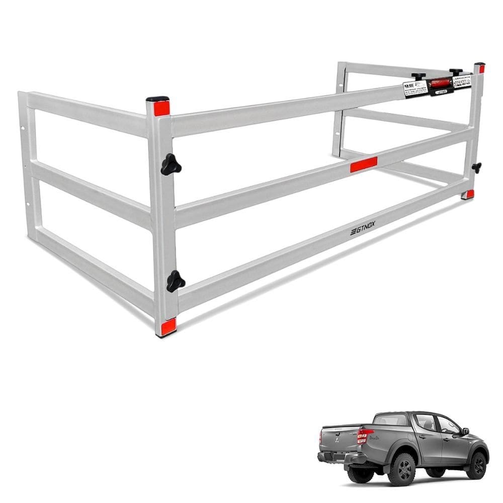Extensor de Caçamba L200 Triton Sport 2017 a 2024 Divisor ED Prata Gtnox