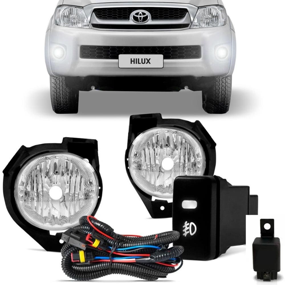 Farol Milha Hilux SR SRV 2009 2011 Auxiliar Neblina Botão