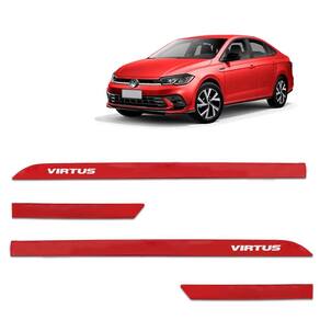 Jogo Friso Lateral Virtus 2018 a 2022 Vermelho Tornado Facão