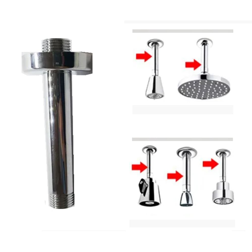 Tubo chuveiro  de Teto Fabrimar Cromado 1/2&quot; x 12  - 04603
