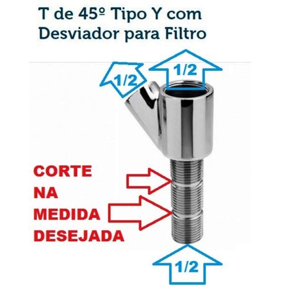 Derivação 45º Tipo Y Com Desviador para Filtro - 170205
