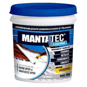 Manta liquida 4kg impermeabilizante para telha cor branca