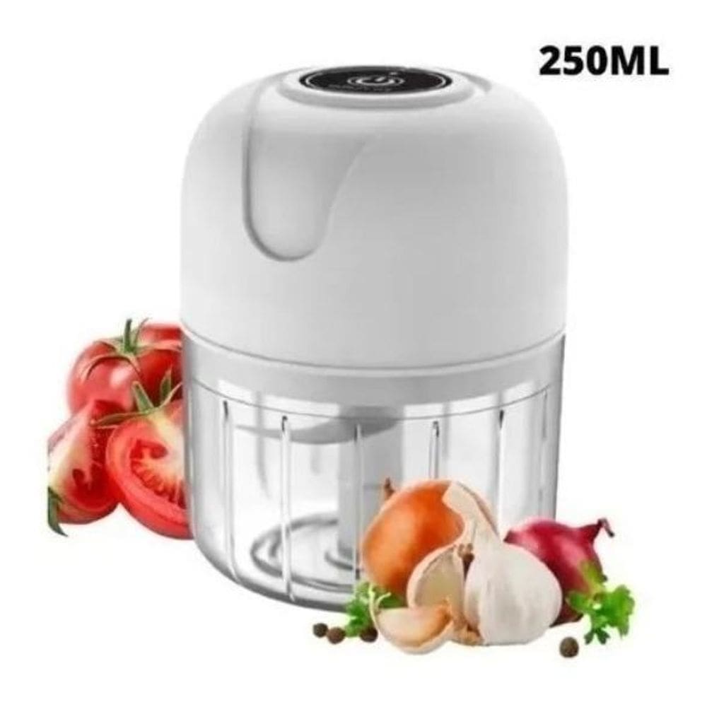 Mini processador triturador elétrico alimentos usb 3 lâminas