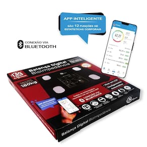 Balança digital bioimpedância com aplicativo bluetooth lcd