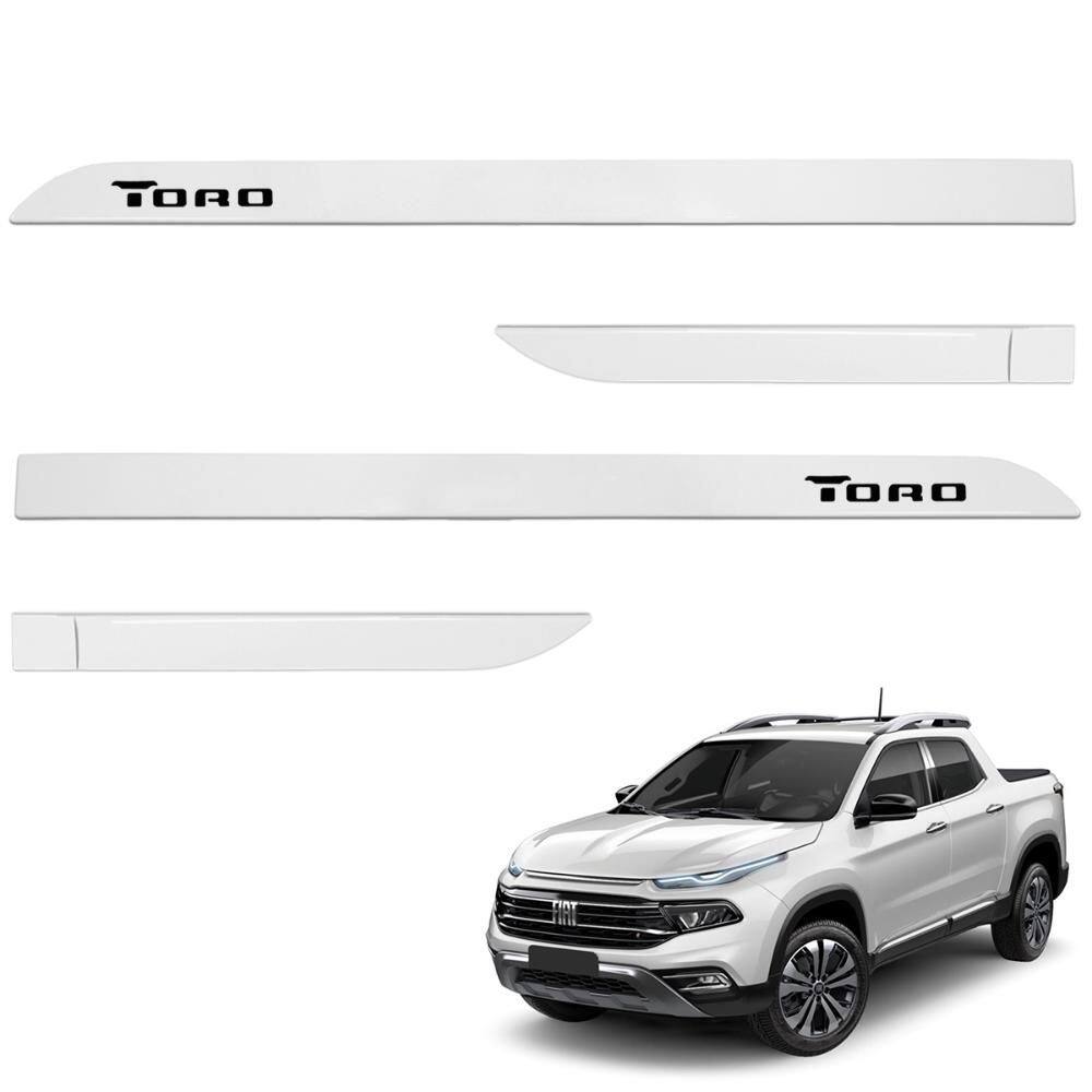 Jogo de Friso Lateral Toro 2016 a 2024 Branco Polar