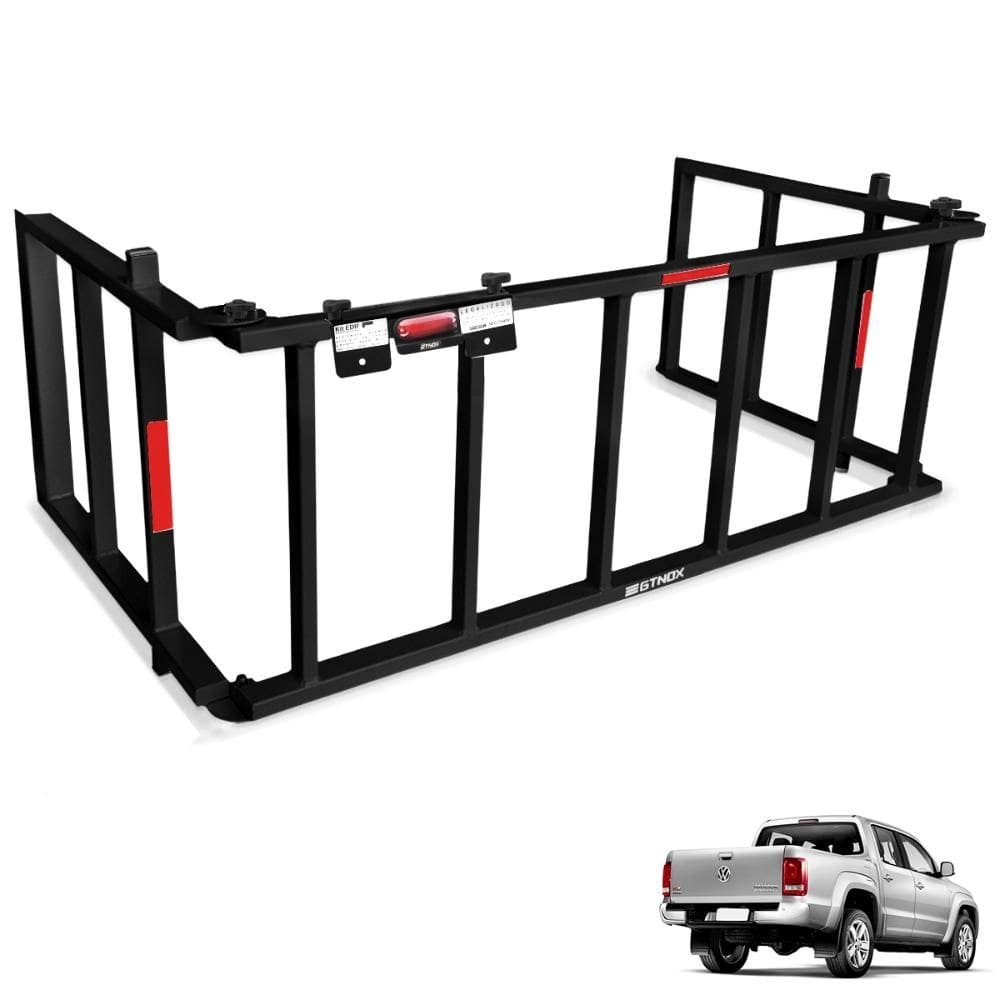 Extensor de Caçamba Amarok 2010 a 2023 Rampa Preto Reforçado 350kg Gtnox