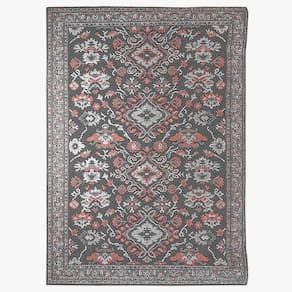 Tapete sala classico oriental 150x200 cm tipo belga cinza