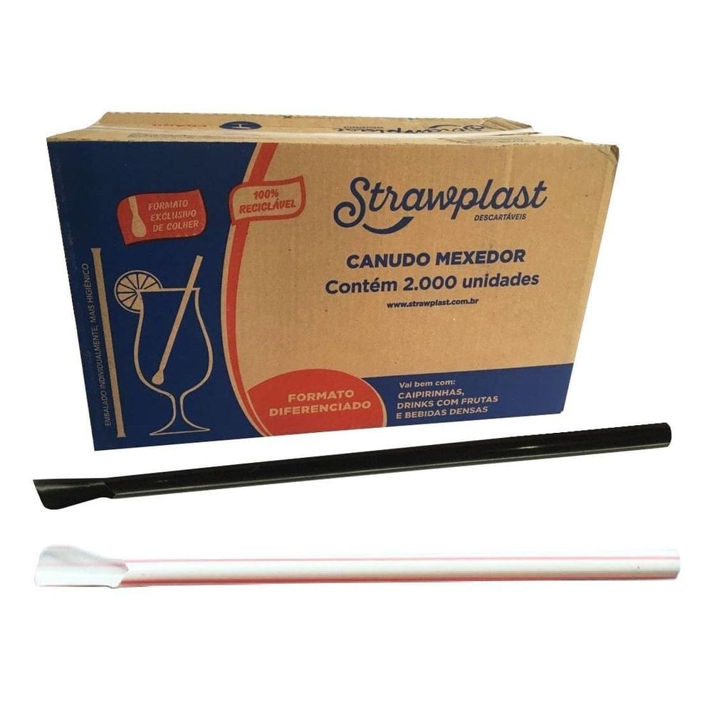 Canudo mexedor com pazinha para drink ou coquetel c/2000 lis