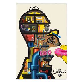 Quadro A3 em MDF Homer Simpsons Episodio 600 - Placa