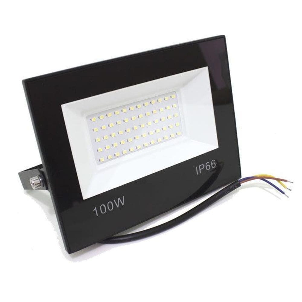 Refletor led holofote 100w a prova d`água branco frio 6500k