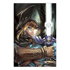 Quadro A3 em MDF Link e Espada Zelda - Placa