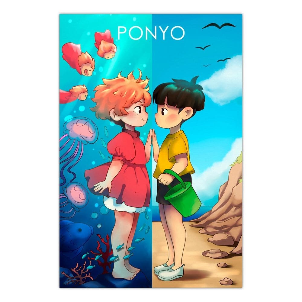 Quadro A3 em MDF Ponyo 001 Stugio Ghibli - Placa