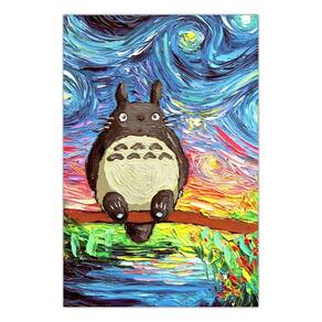 Quadro A3 em MDF Totoro Pintura Studio Ghibli 001 - Placa