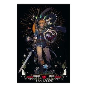 Quadro A3 em MDF Link Zelda Since 1986 - Placa