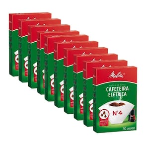 Coador de café de papel filtro melitta n4 kit 10