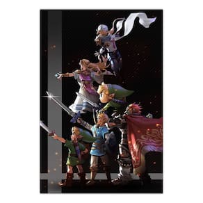 Quadro A3 em MDF Link Zelda Geraçoes - Placa