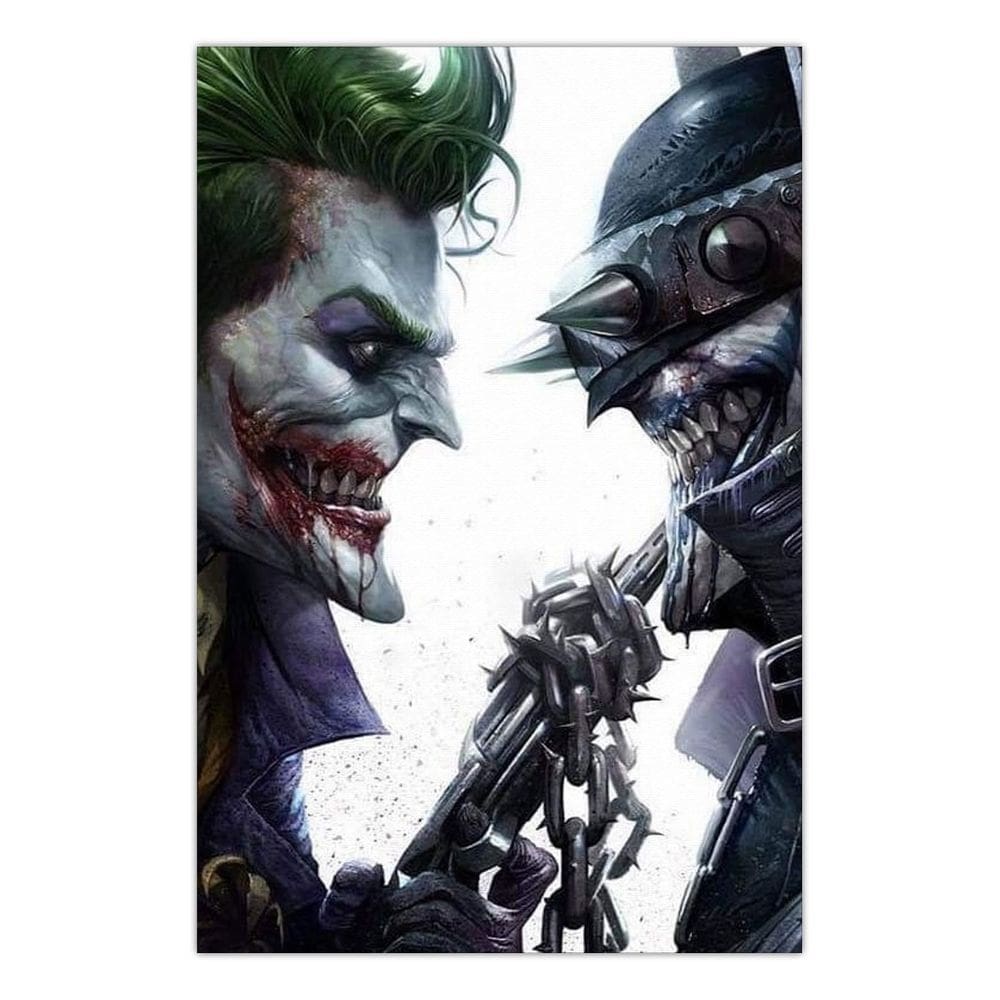 Quadro A4 em MDF Batman que Ri - Placa