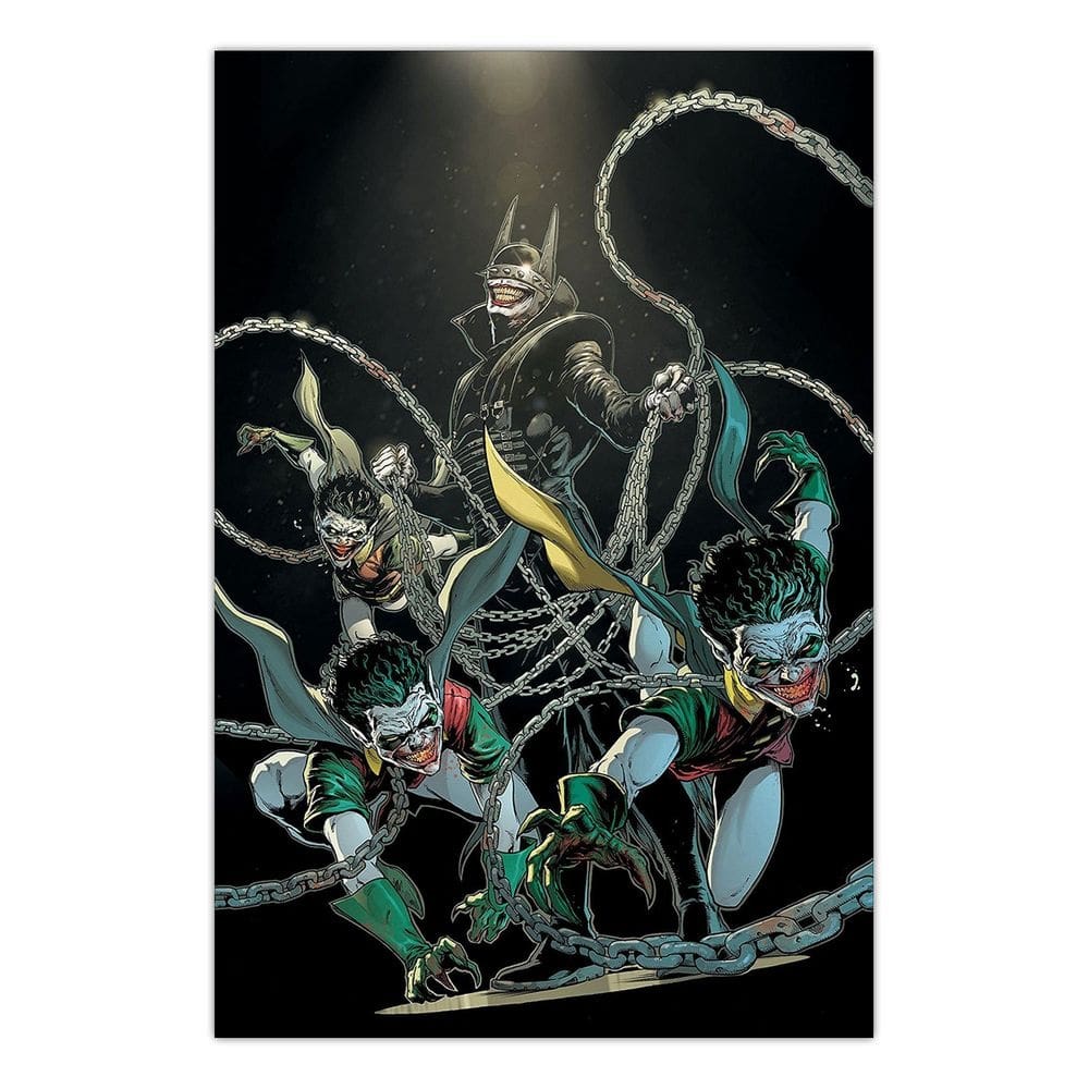 Quadro A4 em MDF Batman que Ri Capa HQ - Placa