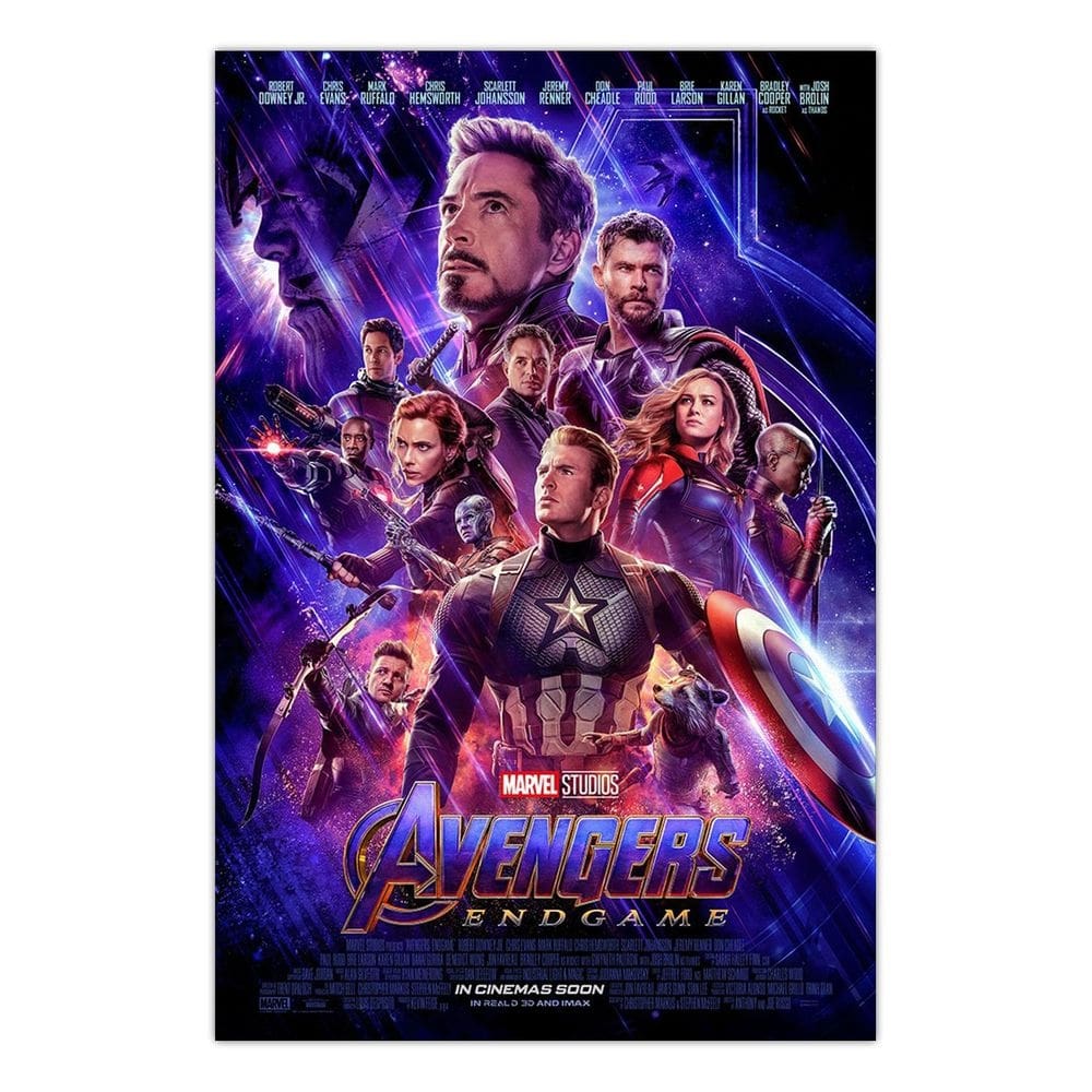 Quadro A4 em MDF Vingadores Ultimato Poster - Placa