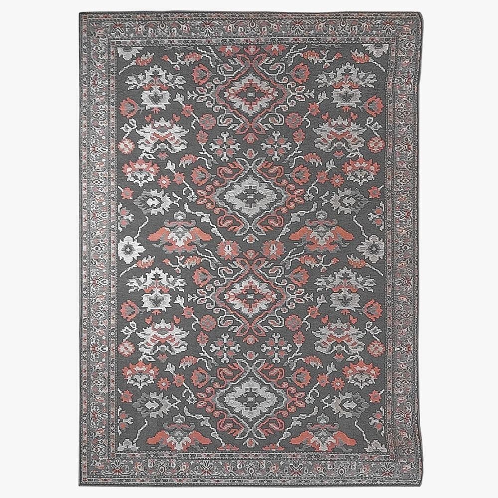 Tapete sala classico oriental 150x200 cm tipo belga cinza
