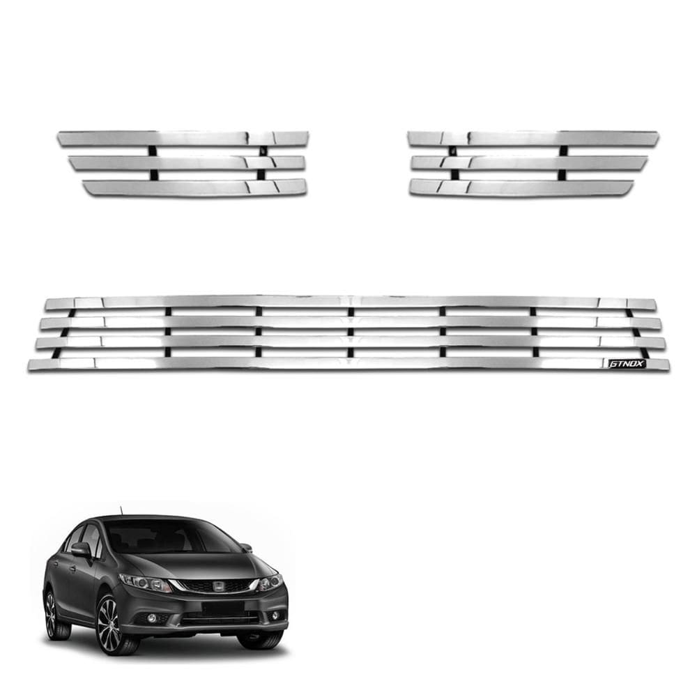 Sobre Grade Civic 2015 2016 Aço Inox Cromada Filetada Maxx Gtnox