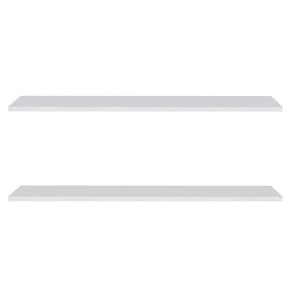 Prateleira Flutuante Para Sala Kit 2 Suporte Invisível 91cm Yara Branco - Lumil