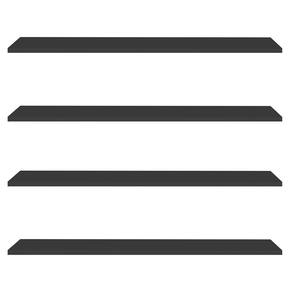 Prateleira Flutuante Para Escritório Kit 4 com Suporte Invisível 68cm Yara Preto - Lumil