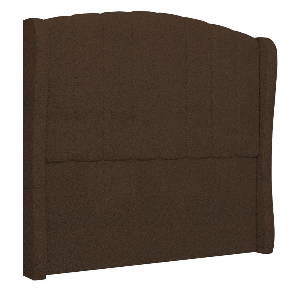 Cabeceira Casal Queen Cama Box 160cm Glenda I02 Bouclê Marrom - Mpozenato