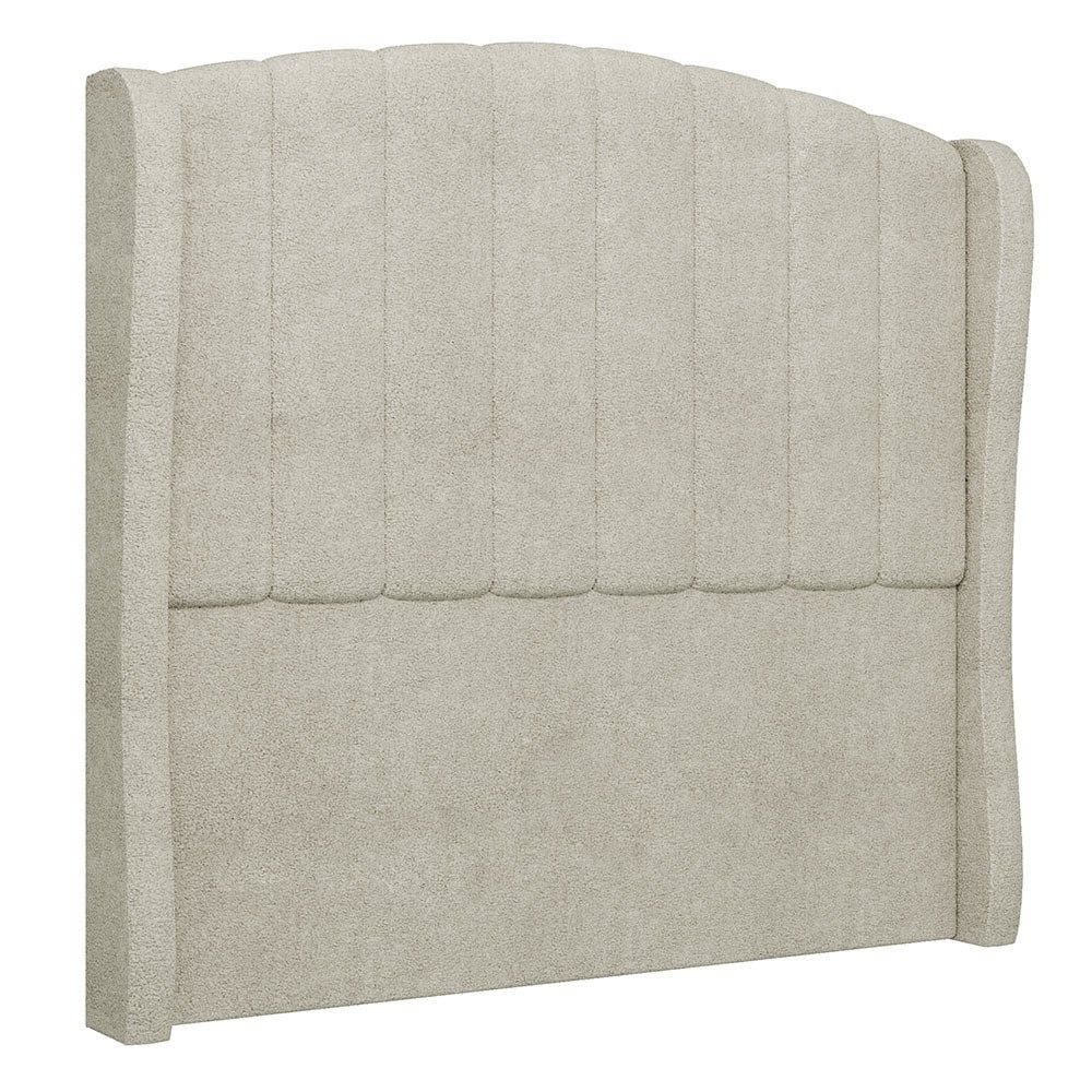 Cabeceira Casal Cama Box 140cm Glenda I02 Bouclê Bege - Mpozenato