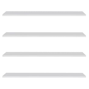 Prateleira Flutuante Multiuso Kit 4 Suporte Invisível 91cm Yara Branco - Lumil