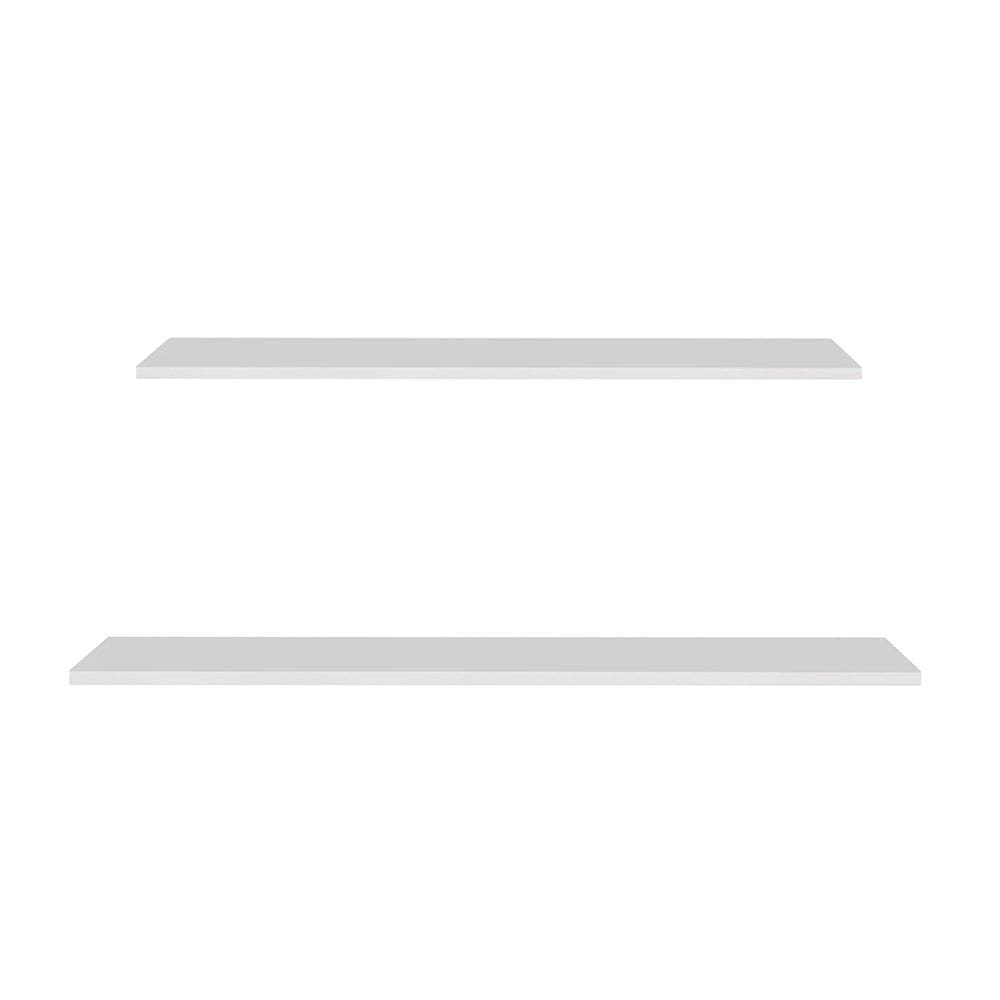 Prateleira Flutuante de Quarto Adulto Kit 2 Suporte Invisível CP1 Yara Branco - Lumil
