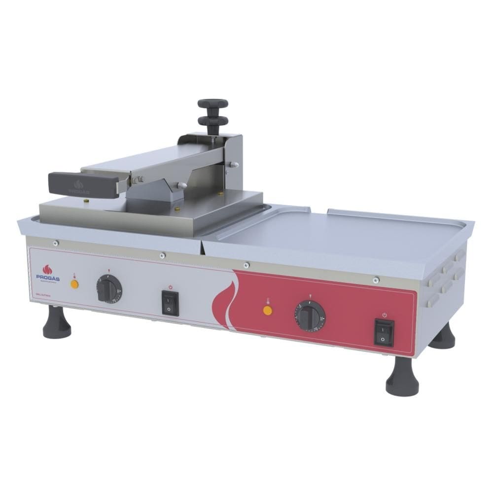 Grill Elétrica Dupla Progás 70cm Chapa de Alumínio com 1 Prensa 127V PRA-700E