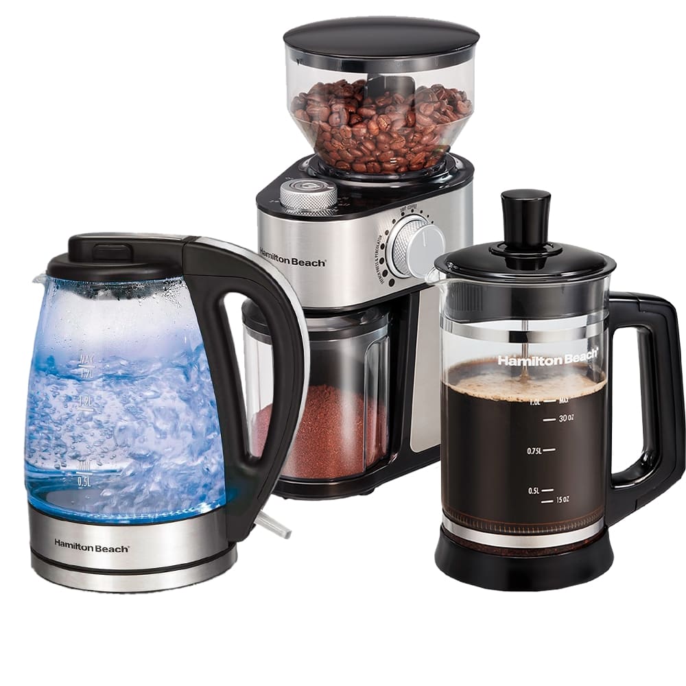 Kit-3 Hamilton Beach Chaleira Eletr.+Moedor Eletr.+Cafeteira - 127v