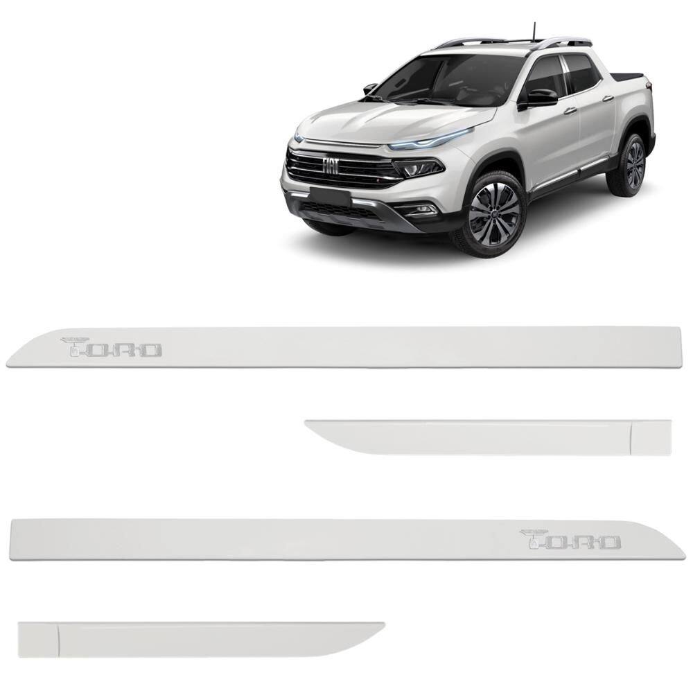 Jogo de Friso Lateral Toro 2016 a 2023 Branco Polar Alto Relevo