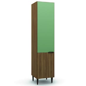 Armário de Cozinha Paneleiro 2 Portas Nogal/Verde Paris Batrol